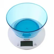 Ваги кухонні з пластиковою чашею 5кг ViLgrand VKS-533 Blue