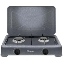 Плита настільна газова двоконфоркова з кришкою Yucel O-200-LPG-grey