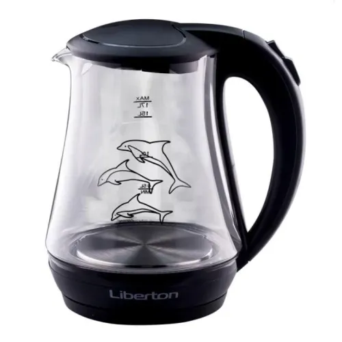 Чайник електричний скляний з підсвічуванням Liberton LEK-6821 1,7 літри