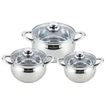 Набір посуду з нержавіючої сталі 6пр Maxmark MK-APP7506G