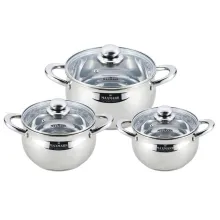 Набір посуду з нержавіючої сталі 6пр Maxmark MK-APP7506G