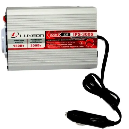 Автомобільний перетворювач напруги (інвертор) 12 в 220В Luxeon IPS-300S