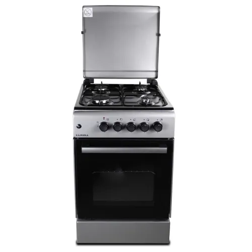 Плита газова чотириконфорочна з електрозапалюванням LUXELL LF55G-40F Inox