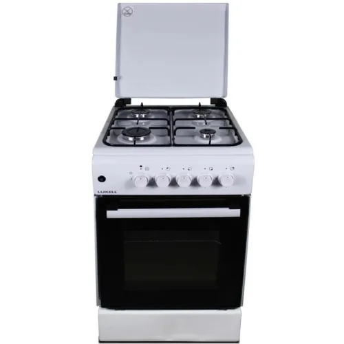 Плита кухонная газовая с электроподжигом LUXELL LF55G-40F White