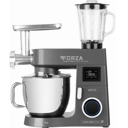 Комбайн кухонний з насадками та м'ясорубкою ECG FORZA 7800 Ultimo Scuro