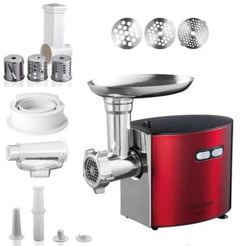 Мясорубка с насадками и бургер-прессом Liberton LMG-28TGB03S