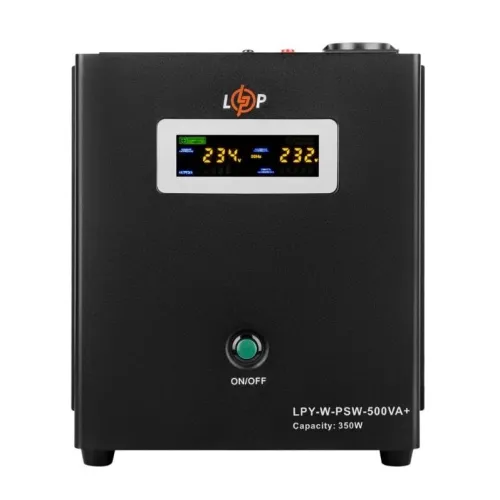 ДБЖ із правильною синусоїдою LogicPower LPY-W-PSW-500VA+ (350Вт) 5A/10A (LP6560)