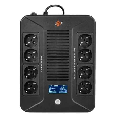 ДБЖ з апроксимованою синусоїдою 1000Вт LogicPower LP-UL1000VA-8PS (LP16162)