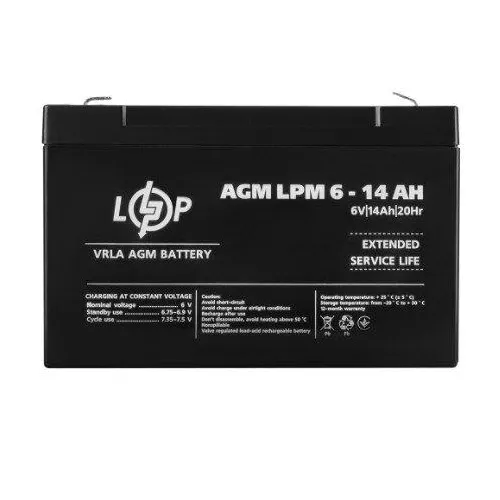 Аккумулятор AGM LogicPower LPM 6V - 14 Ah (LP4160)