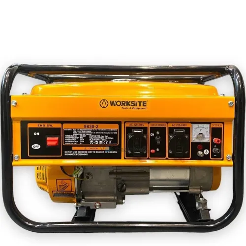 Генератор бензиновый однофазный ручной старт 2,8/3,1кВт Worksite 9830-2