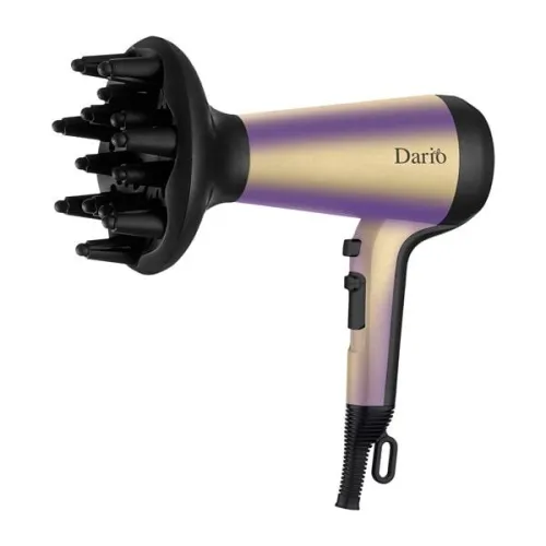Фен для волосся з дифузором та холодним повітрям Dario DHD-9222_gold