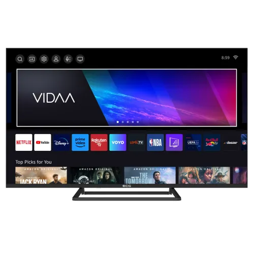 Телевізор безрамковий з голосовим керуванням ECG 43USV231 Smart VIDAA