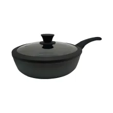 Сковорода з кришкою із силіконовим обідком 26см KRAUZER 77032 ECO-BASIS Diamond