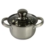 Каструля нержавіюча сталь з кришкою 1,0л KRAUZER 78003 Constant Serie 14 см