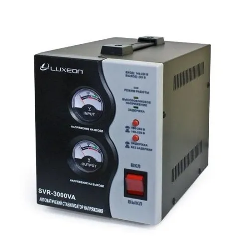 Стабилизатор напряжения релейный однофазный Luxeon SVR-2000 черный