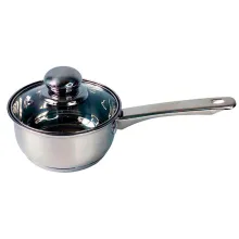 Ківш 1л нержавіюча сталь з кришкою KRAUZER 78004 Constant Serie 14 см