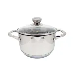 Каструля неіржавка сталь 2 л KRAUZER 78601 Chief Series 16 см