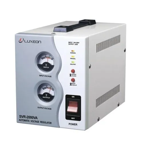 Стабилизатор напряжения релейный однофазний Luxeon SVR-2000 білий