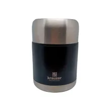Термос харчовий 750 мл нержавіюча сталь з широким горлом KRAUZER 87-750 Matte Black