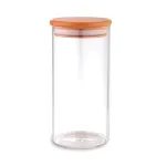 Контейнер для сипких термостійке скло з бамбуковою кришкою 1000 мл KRAUZER 60-1000