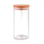Контейнер для сипких термостійке скло з бамбуковою кришкою 1000 мл KRAUZER 60-1000