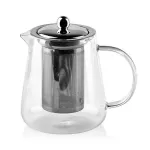 Чайник заварочный 1300 мл термостойкое стекло KRAUZER 77224 с металлическим фильтром