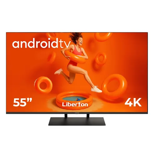 Телевизор безрамочный с голосовым управлением Liberton LTV-55U01AT Smart Android 11.0