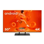 Телевизор безрамочный с голосовым управлением Liberton LTV-50U01AT Smart Android 11.0