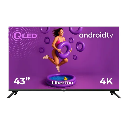 Телевізор безрамковий із голосовим керуванням Liberton LTV-43Q01AT Smart Android 11.0