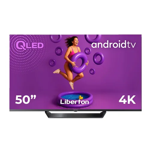 Телевизор безрамочный с голосовым управлением Liberton LTV-50Q01AT Smart Android 11.0