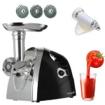 М'ясорубка електрична з функцією реверсу та соковижималкою ViLgrand V203-BRMG black