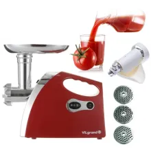 М'ясорубка електрична з соковижималкою та реверсом ViLgrand V203-BRMG red