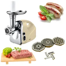 М'ясорубка електрична з реверсом та насадками для ковбасок Vinis VMG-1502C