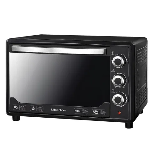Духовка електрична з конвекцією та грилем 48л Liberton LEO-480 Black Mirror