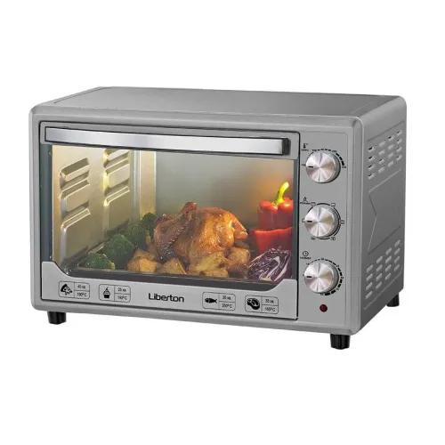 Духовка електрична з грилем для випікання та запікання Liberton LEO-481 Silver 48л